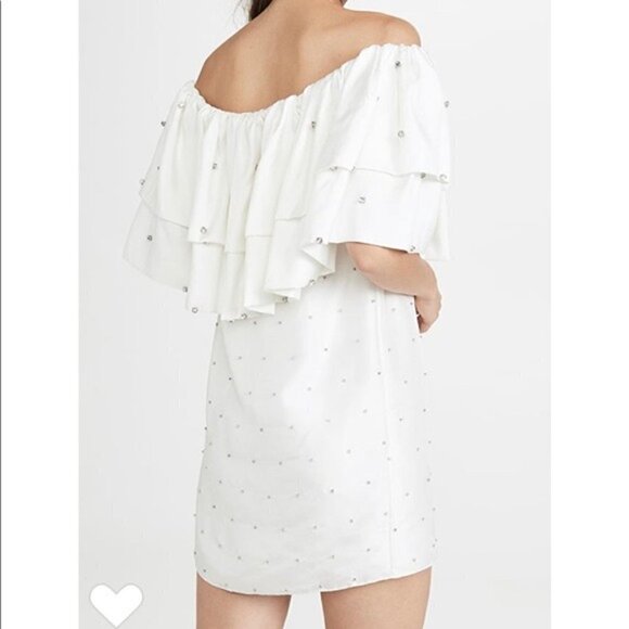 Azeeza Dress NWT Aurora Off Shoulder Mini Dress White XS new - Picture 9 of 14